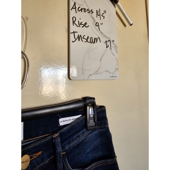 Frame Womens Le Skinny de Jeanne Crop Jeans Jerome Blue Size 27 Raw Hem - Picture 5 of 7